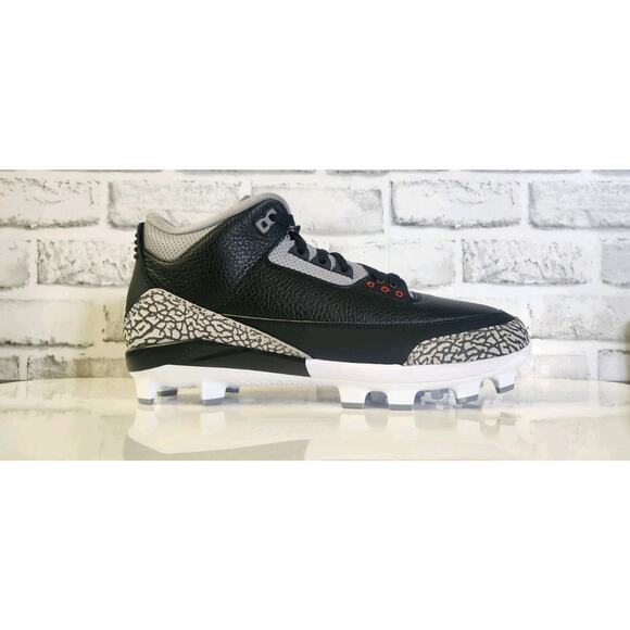 Nike Jordan 3 Retro MCS Black Fire Red Cement Grey FZ8627-001 Men's Size 12.5 - Picture 2 of 6